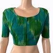 Mangalgiri  Tie-dye Cotton Round neck Blouse,  Green -blue,   BH1242