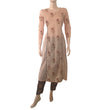 Jaipur Printed Mul Cotton Y neck Straightcut Kurta with Piping Details, Beige, KP1059