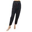 Dhabu Cotton Full Elasticated Pants with Pockets, Striped, Blue - brown, PN1052