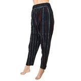 Dhabu Cotton Full Elasticated Pants with Pockets, Striped, Blue - brown, PN1052